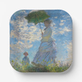 Claude Monet - Die Promenade, Frau mit Sonnenschir Pappteller (Vorderseite)