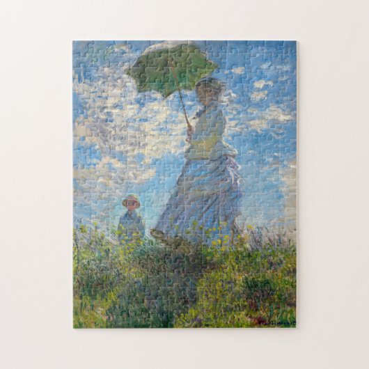 Claude Monet - Die Promenade, Frau mit Sonnenschir Puzzle (Vertikal)