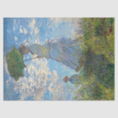 Claude Monet - Die Promenade, Frau mit Sonnenschir Seidenpapier (Vorderseite)