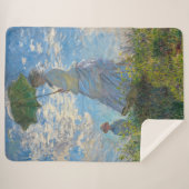 Claude Monet - Die Promenade, Frau mit Sonnenschir Sherpadecke (Vorderseite (Horizontal))