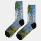 Claude Monet - Die Promenade, Frau mit Sonnenschir Socken (Linkes Detail)