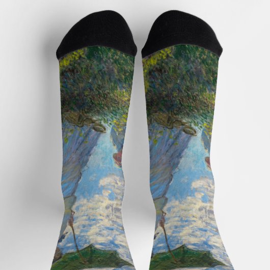 Claude Monet - Die Promenade, Frau mit Sonnenschir Socken (Oben)