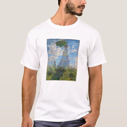Claude Monet - Die Promenade, Frau mit Sonnenschir T-Shirt (Vorderseite)