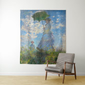 Claude Monet - Die Promenade, Frau mit Sonnenschir Wandteppich (Beispiel)