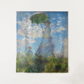 Claude Monet - Die Promenade, Frau mit Sonnenschir Wandteppich (Vorderseite)