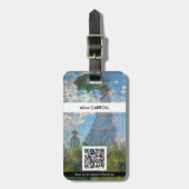 Claude Monet - Die Promenade - QR-Code Gepäckanhänger (Vorderseite vertikal)