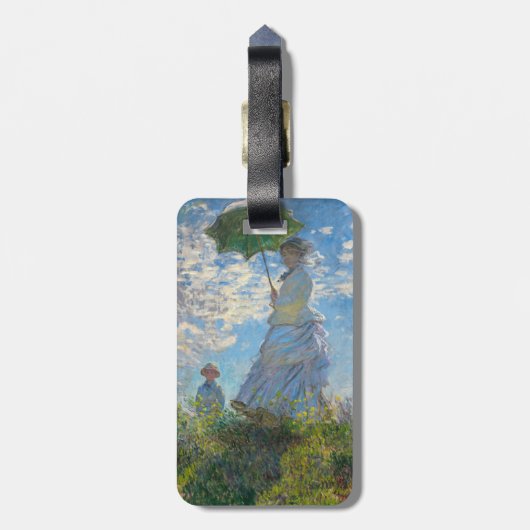 Claude Monet - Die Promenade - QR-Code Gepäckanhänger (Rückseite vertikal)
