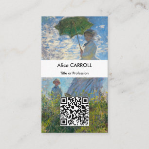 Claude Monet - Die Promenade - QR-Code Visitenkarte