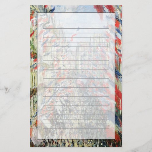 Claude Monet | die Rue Montorgueil, Paris Briefpapier (Vorderseite)