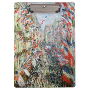 Claude Monet   die Rue Montorgueil, Paris Klemmbrett