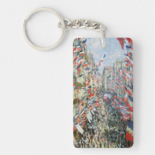 Claude Monet   die Rue Montorgueil, Paris Schlüsselanhänger