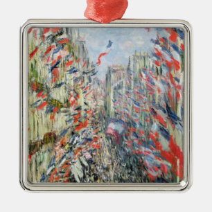 Claude Monet   die Rue Montorgueil, Paris Silbernes Ornament