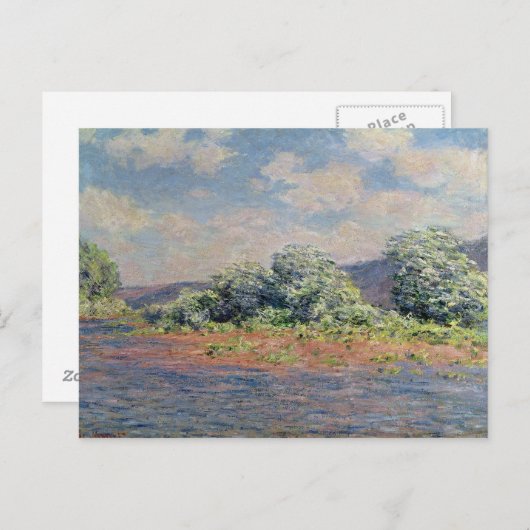 Claude Monet | die Seine am Hafen-Villez, c.1890 Postkarte (Vorne/Hinten)