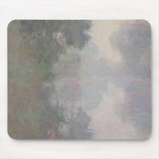 Claude Monet | die Seine bei Giverny, Morgen-Nebel Mousepad (Vorne)