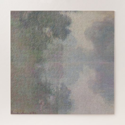 Claude Monet | die Seine bei Giverny, Morgen-Nebel Puzzle (Horizontal)