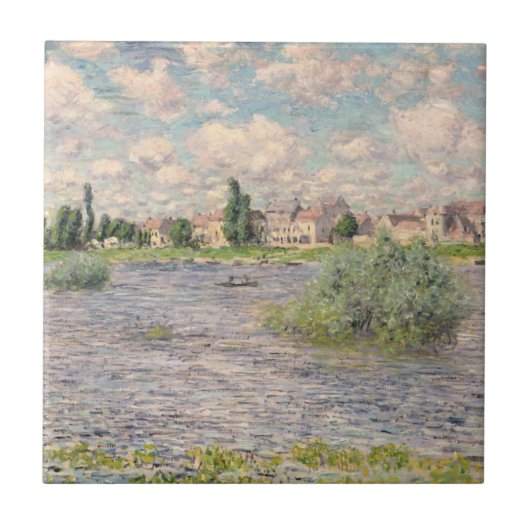 Claude Monet | die Seine bei Lavacourt Fliese (Vorderseite)