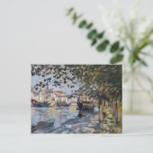 Claude Monet | die Seine in Rouen, 1872 Postkarte (Stehend Vorderseite)