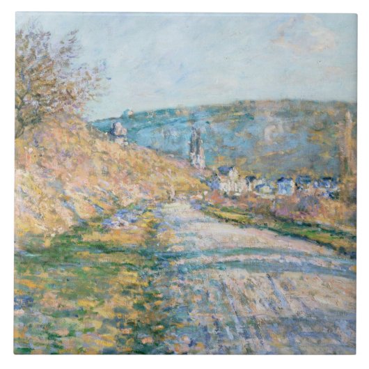Claude Monet - die Straße zu Vétheuil Fliese (Vorderseite)