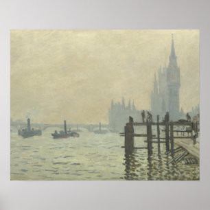 Claude Monet - die Themse in Westminster Poster