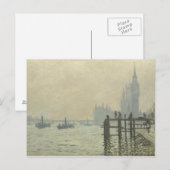 Claude Monet - Die Themse in Westminster Postkarte (Vorne/Hinten)
