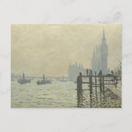 Claude Monet - Die Themse in Westminster Postkarte (Vorderseite)