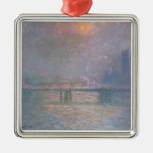 Claude Monet | die Themse mit Charing Kreuz Ornament Aus Metall (Vorne)
