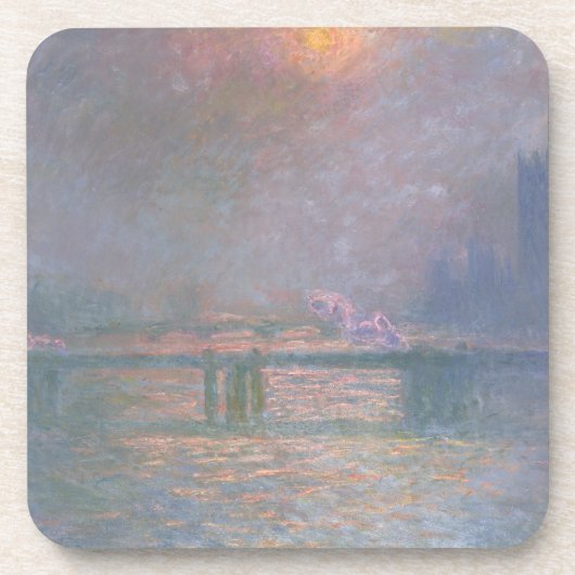 Claude Monet | die Themse mit Charing Kreuz Untersetzer (Vorderseite)