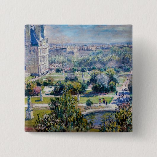 Claude Monet - Die Tuilerien-Gärten Button (Vorderseite)