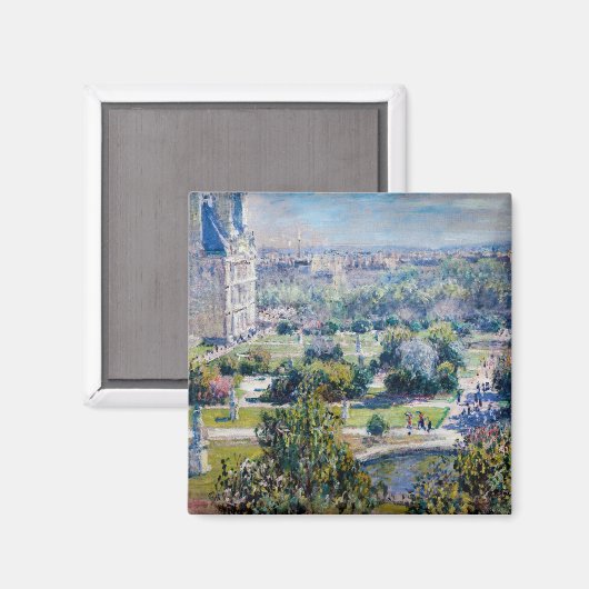 Claude Monet - Die Tuileries Gärten Magnet (Vorderseite/Rückseite)
