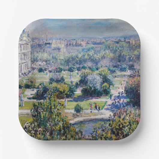Claude Monet - Die Tuileries Gärten Pappteller (Vorderseite)