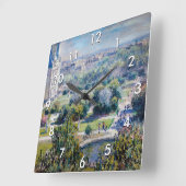 Claude Monet - Die Tuileries Gärten Quadratische Wanduhr (Winkel)