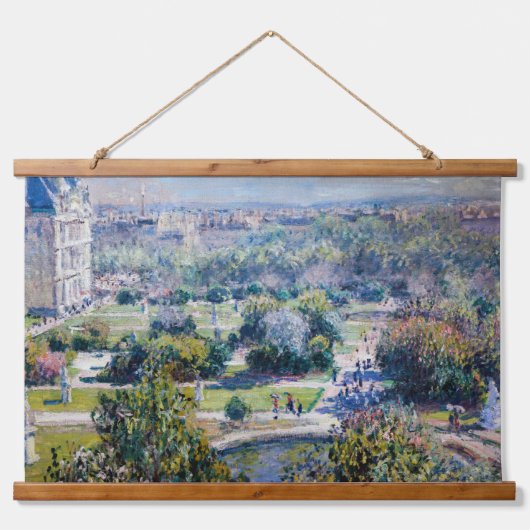 Claude Monet - Die Tuileries Gärten Wandteppich Mit Holzrahmen (Vorne)