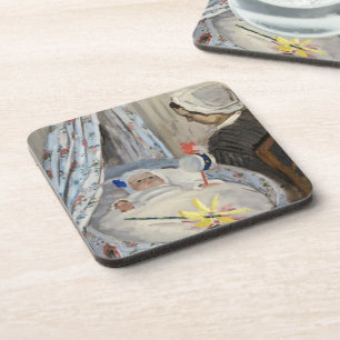 Claude Monet   die Wiege, Camille mit Sohn Jean Getränkeuntersetzer