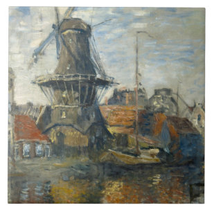 Claude Monet - Die Windmühle am Onbekende Fliese