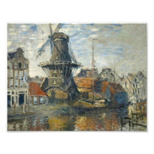 Claude Monet - Die Windmühle am Onbekende Fotodruck