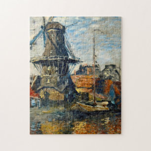 Claude Monet - Die Windmühle an der Onbekende Grac Puzzle