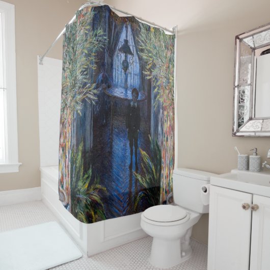 Claude Monet - Ecke der Wohnung Duschvorhang (Beispiel)