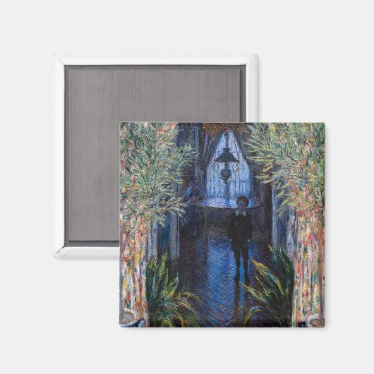 Claude Monet - Ecke der Wohnung Magnet (Vorderseite/Rückseite)