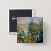 Claude Monet - Ecke des Gartens am Montgeron Button (Vorne & Hinten)