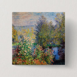 Claude Monet - Ecke des Gartens am Montgeron Button