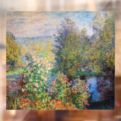 Claude Monet - Ecke des Gartens am Montgeron Fensteraufkleber (Blatt 2)