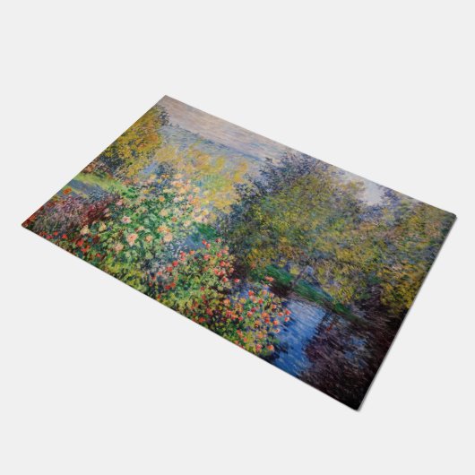 Claude Monet - Ecke des Gartens am Montgeron Fußmatte (Schrägansicht)