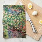 Claude Monet - Ecke des Gartens am Montgeron Geschirrtuch (Viertel Falte)