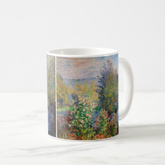 Claude Monet - Ecke des Gartens am Montgeron Kaffeetasse (VorderseiteRechts)