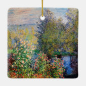 Claude Monet - Ecke des Gartens am Montgeron Keramikornament (Rückseite)