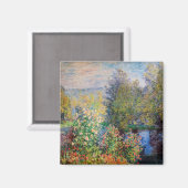 Claude Monet - Ecke des Gartens am Montgeron Magnet (Vorderseite/Rückseite)