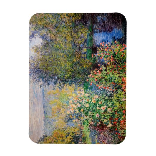Claude Monet - Ecke des Gartens am Montgeron Magnet (Vertikal)