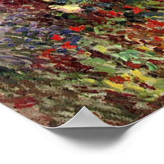 Claude Monet - Ecke des Gartens am Montgeron Poster (Ecke)