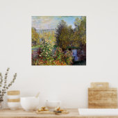 Claude Monet - Ecke des Gartens am Montgeron Poster (Küche)