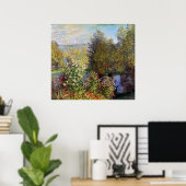 Claude Monet - Ecke des Gartens am Montgeron Poster (Heimbüro)